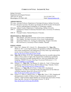 Njau C.V. - Stone Age Institute