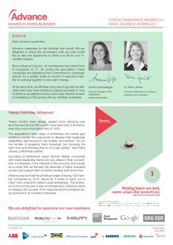 Happy birthday, Advance! We are delighted to welcome our new