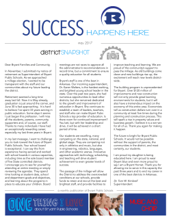 Thing I Love - Bryant Public Schools