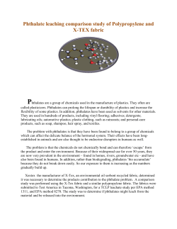 Phthalate leaching comparison study of Polypropylene and X