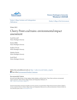 Cherry Point coal trains: environmental impact