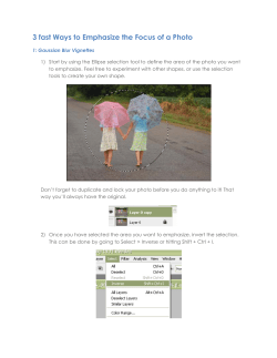 3 fast Ways to Emphasize the Focus of a Photo