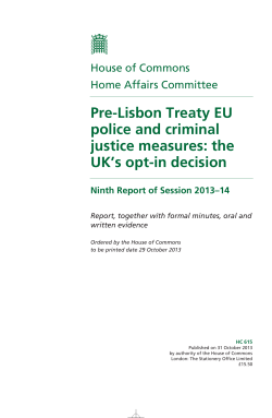 Pre-Lisbon Treaty EU police and criminal justice measures: the UK`s
