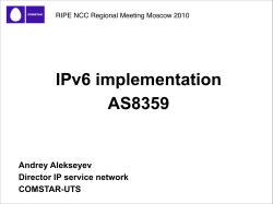 IPv6 implementation AS8359