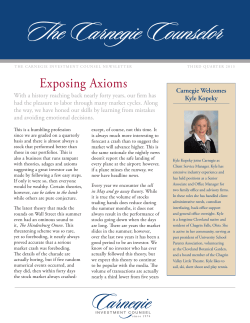 Q3 Carnegie Counselor - Carnegie Investment Counsel