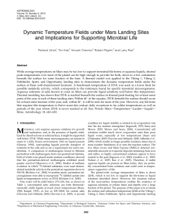 Dynamic Temperature Fields under Mars Landing Sites and
