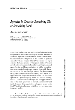 Anamarija Musa: Agencies in Croatia: Something Old or Something