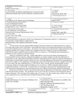Evaluation of Simple Performance Tests on HMA Mixtures from the