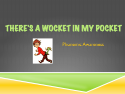 THERE`S A WOCKET IN MY POCKET