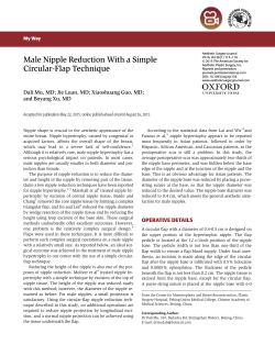 Male Nipple Reduction With a Simple Circular