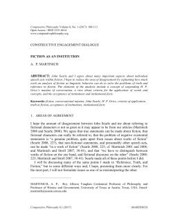 Fiction as an Institution