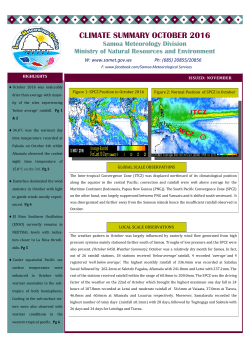 climate summary october 2016