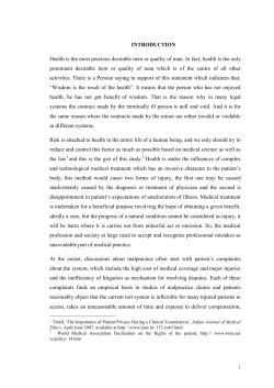 INTRODUCTION Health is the most precious desirable item or