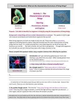 The Characteristics of Living Things Starring