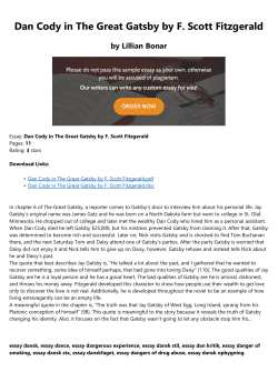 Dan Cody in The Great Gatsby by F. Scott