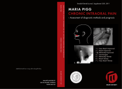 maria pigg chronic intraoral pain