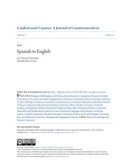 Spanish to English - Digital Commons @ Humboldt State University
