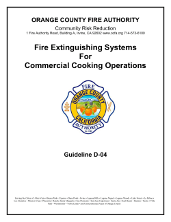 Fire Extinguishing Systems for Commercial Cooking