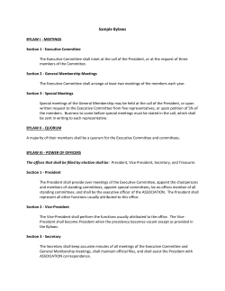 Sample Bylaws