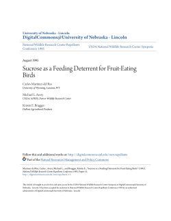 Sucrose as a Feeding Deterrent for Fruit