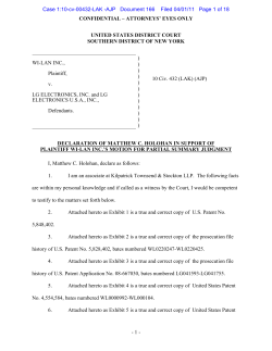 CONFIDENTIAL &ndash; ATTORNEYS` EYES ONLY - Wi-LAN