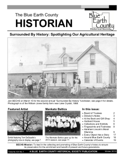BECHS Historian Winter 2013 - Blue Earth County Historical