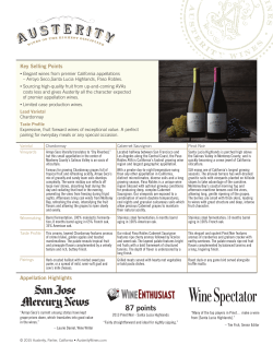 Sell Sheet Varietal comparison