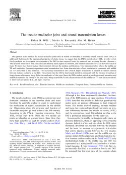 The incudo-malleolar joint and sound transmission losses