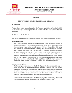 appendix i. specific purebred spanish horse stud book