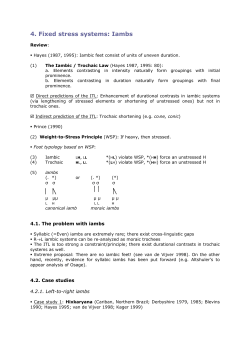 4. Fixed stress systems: Iambs