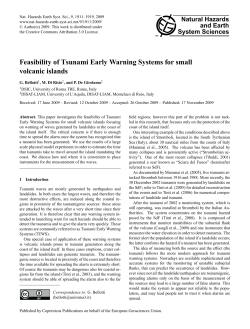 Feasibility of Tsunami Early Warning Systems for small volcanic