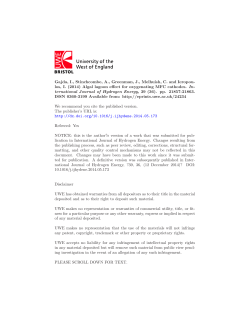 los, I. (2014) Algal lagoon effect for oxygenating MFC catho