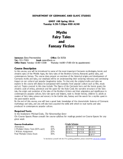 Myths Fairy Tales and Fantasy Fiction