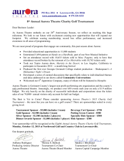 8th Annual Aurora Theatre Charity Golf Tournament