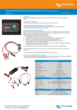 Automotive IP65 Battery Charger 6V/12V-1,1A with