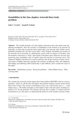 Instabilities in the Sun&ndash;Jupiter&ndash;Asteroid three