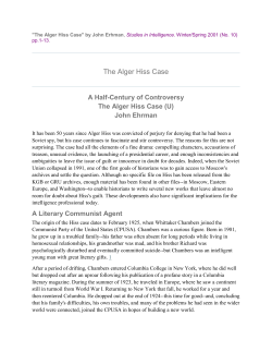 The Alger Hiss Case