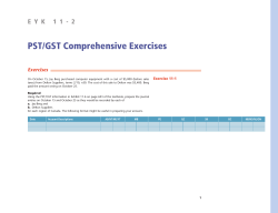 PST/GST Comprehensive Exercises