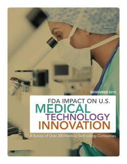 FDA Impact on U.S. Medical Technology Innovation