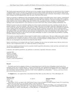 bayard - Genealogical Society of Bergen County