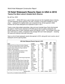 19 Hotel Waterpark Resorts Open in USA in 2010