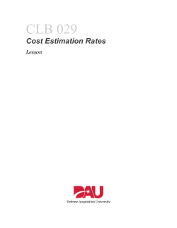 Cost Estimation Rates