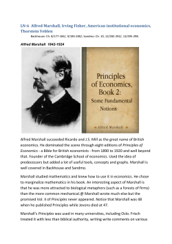 LN-6 Alfred Marshall, Irving Fisher, American institutional economics