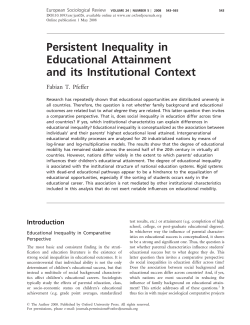 Persistent Inequality in Educational Attainment