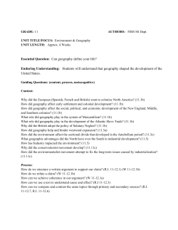 Essential Question:ааCan geography define your life? Enduring