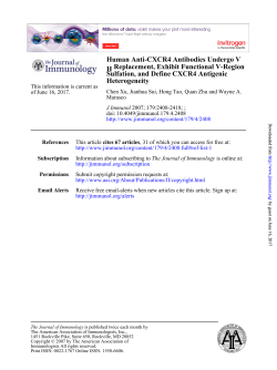 Heterogeneity Sulfation, and Define CXCR4 Antigenic Replacement