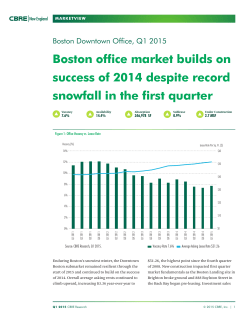 Boston office market builds on success of 2014 despite record