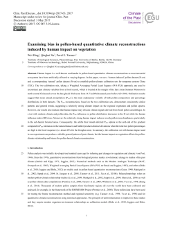 Examining bias in pollen-based quantitative climate