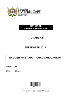 English FAL P1 - ecexams.co.za