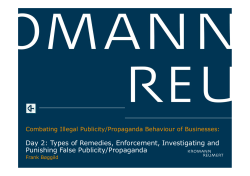 Day 2: Types of Remedies, Enforcement, Investigating and